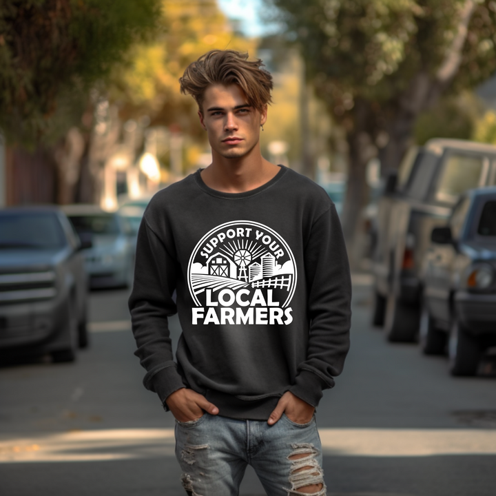 (Shirt not included) Support your LOCAL farmers in WHITE or BLACK  -  Screen print Transfer