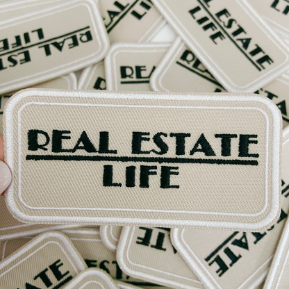 3.5" Real Estate life -  Embroidered Hat Patch