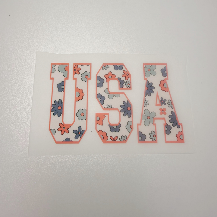 4" USA  - Hat / Pocket Size Transfer  - DTF COLD PEEL