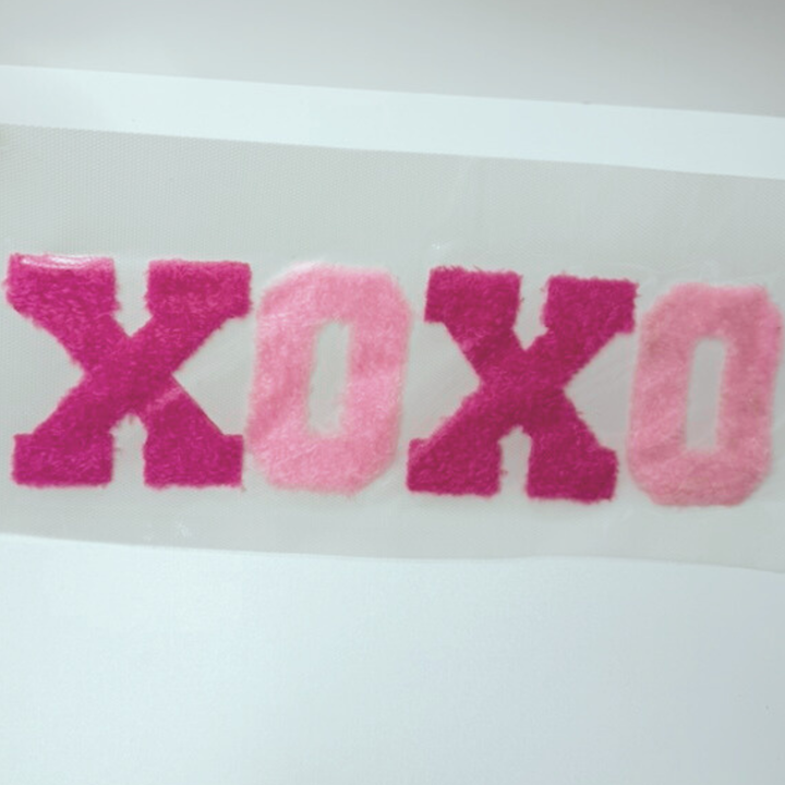 10.5"  XOXO - Fuzzy Patch / Transfer ( COLD PEEL)