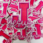 2.5" JESUS in PINK "J" -  Embroidered Hat Patch