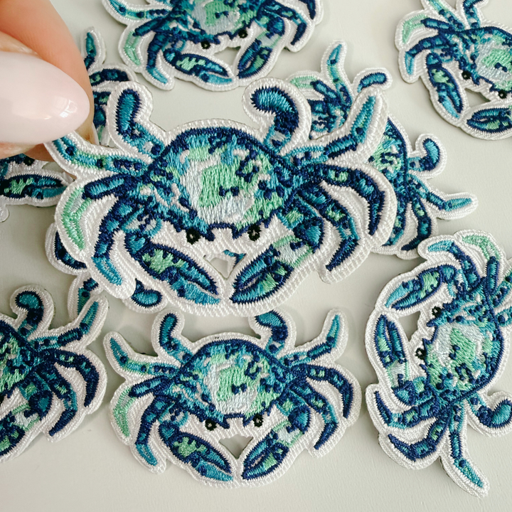 2" Blue Crab  -  Embroidered Patch