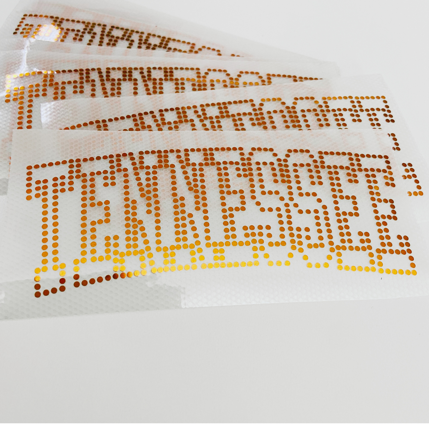 4" Tennessee SPANGLE Transfer - COLD PEEL  - Perfect for Hats