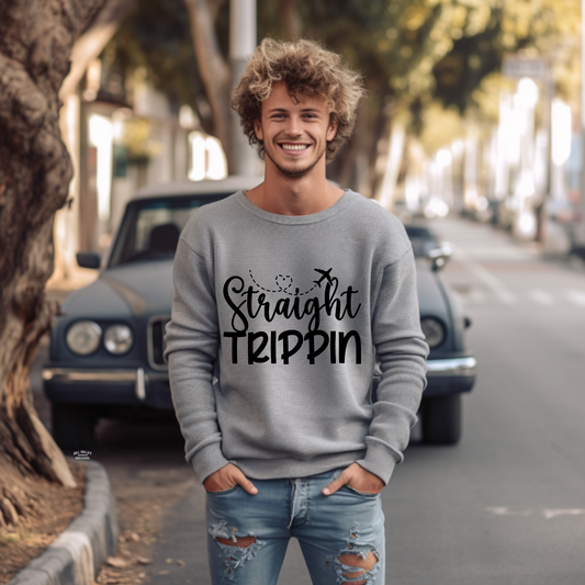 (shirt not included) Straight Trippin' in Black - Screen print Transfer