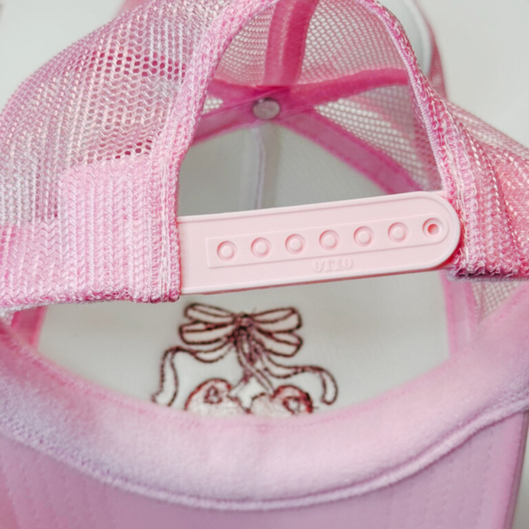 Cherry Embroidered Trucker Hat - Premade Hat