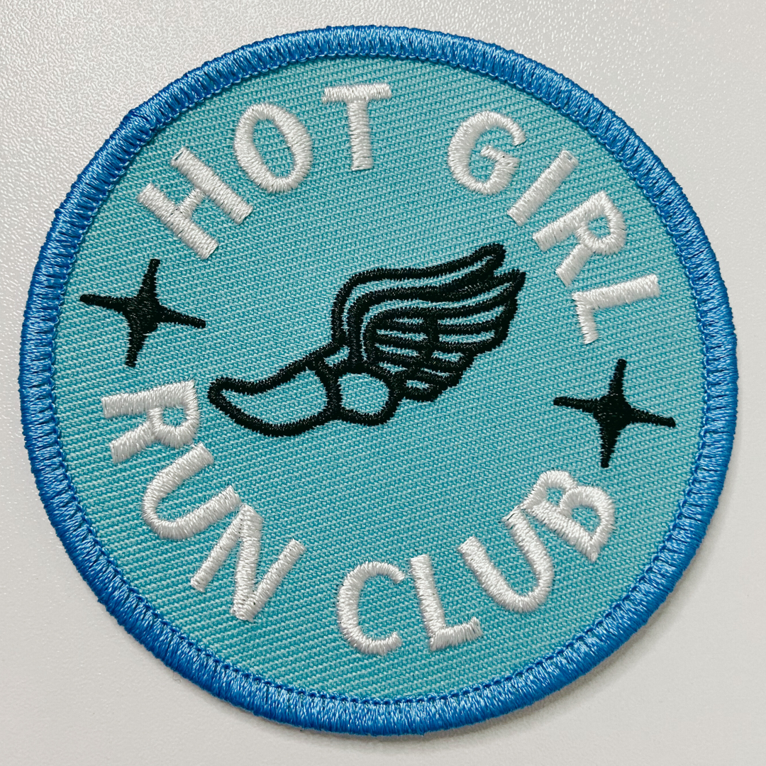 3" Hot Girl Run Club -  Embroidered Hat Patch