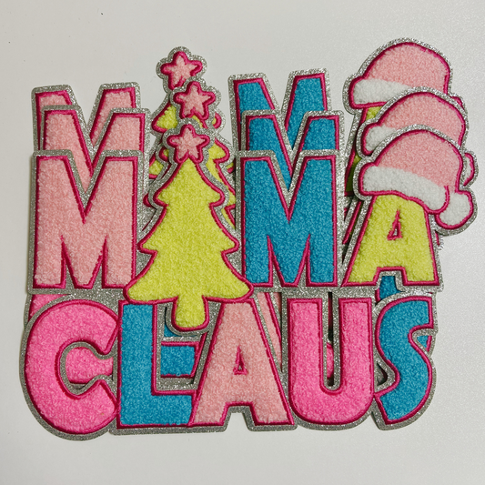 10.5" Mama Claus - Chenille Patch ( TWO COLOR OPTIONS)