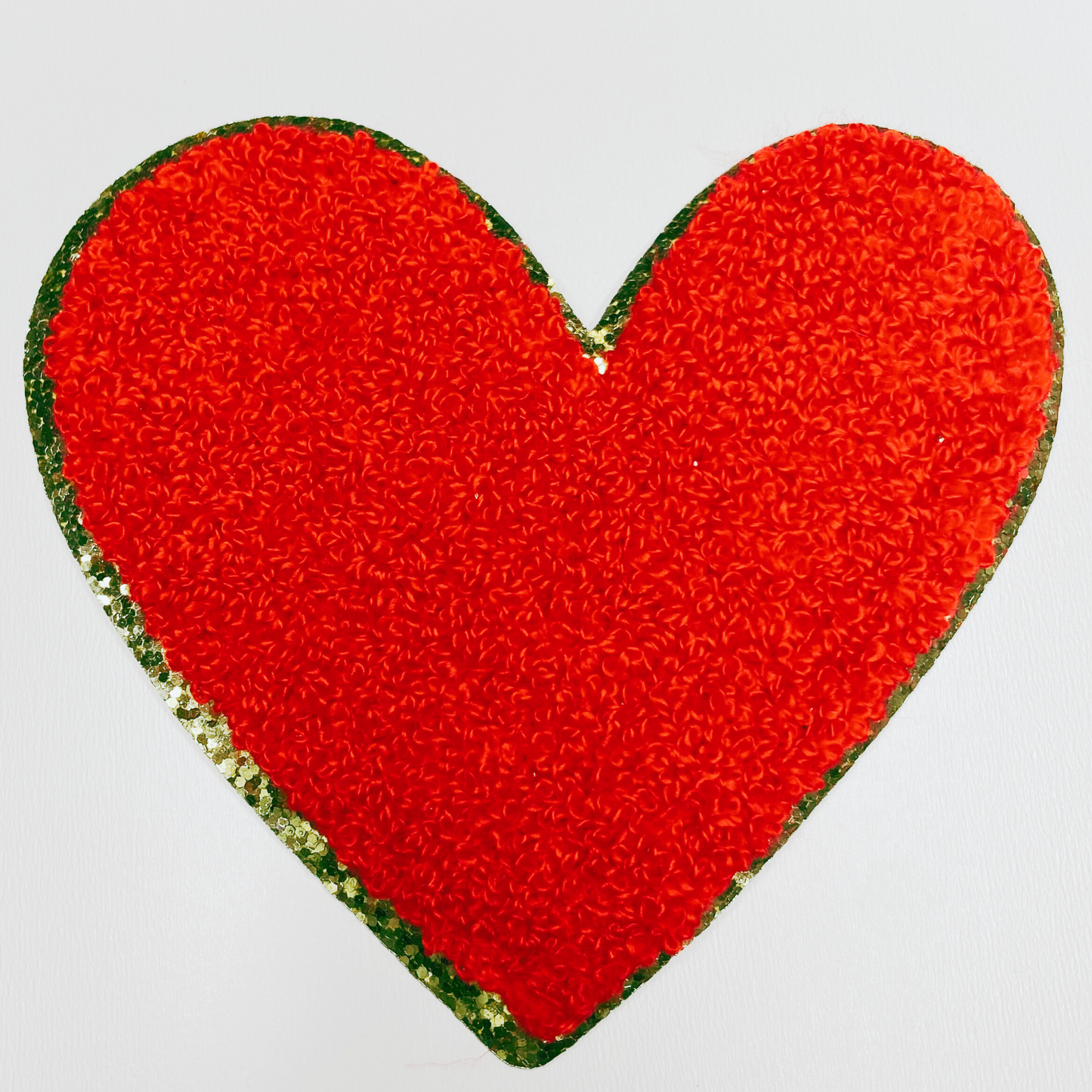 4" HEART - Chenille Patch 5 color options