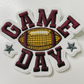 3"  GAME DAY In Maroon  -  Embroidered Hat Patch