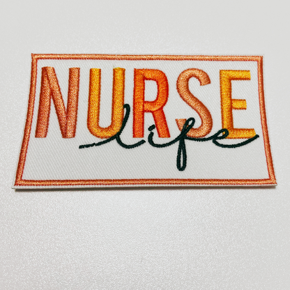 3" NURSE life -  Embroidered Hat Patch