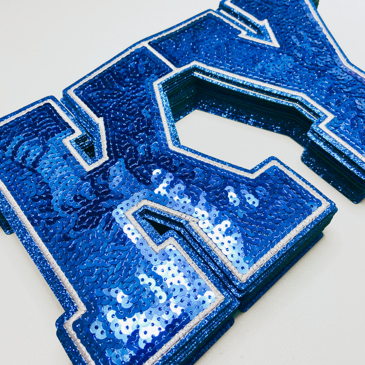 10" KY - KENTUCKY  in BLUE Sequin - Sequin Patch