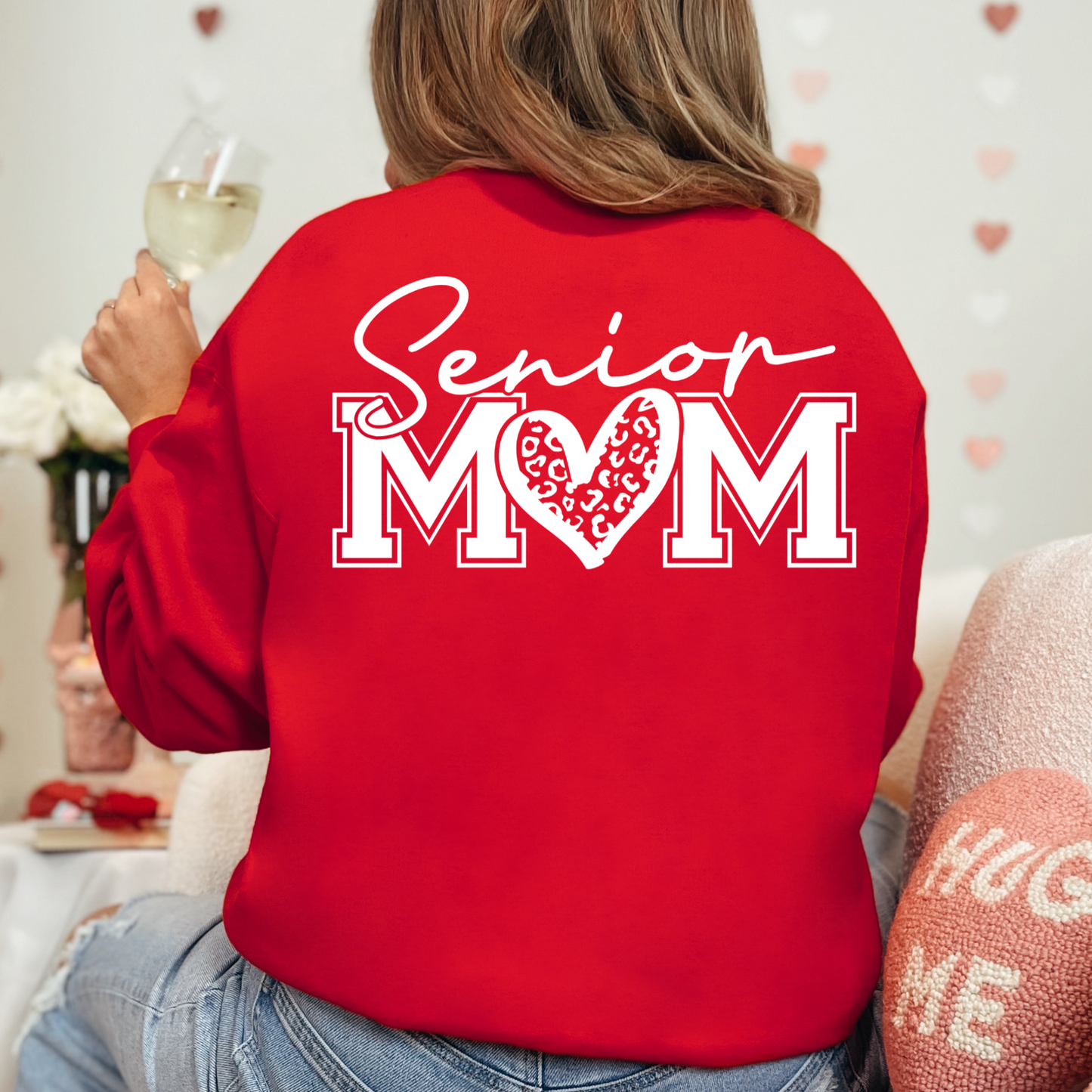 (Shirt not included) Senior Mom - WHITE Screen print Transfer