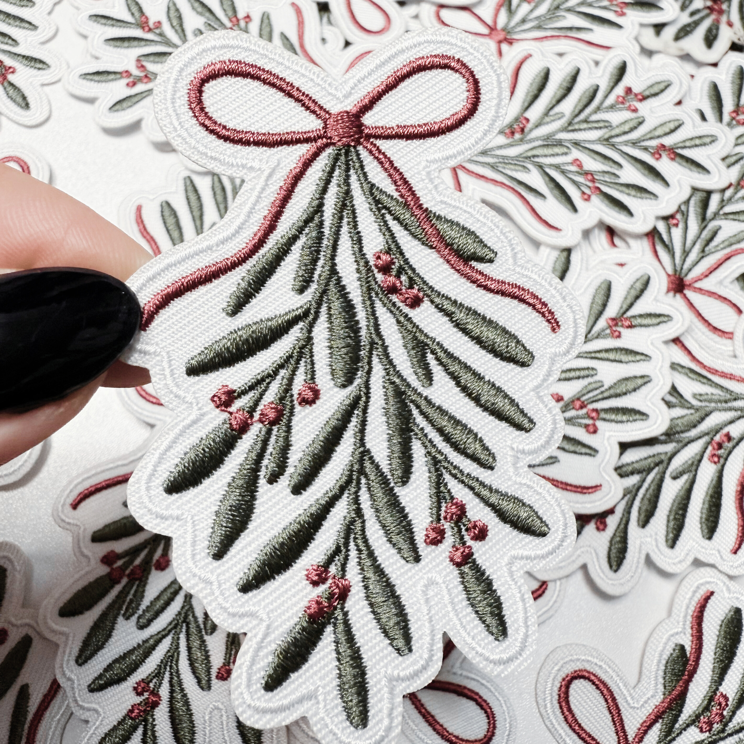 3" Mistletoe -  Embroidered Hat Patch