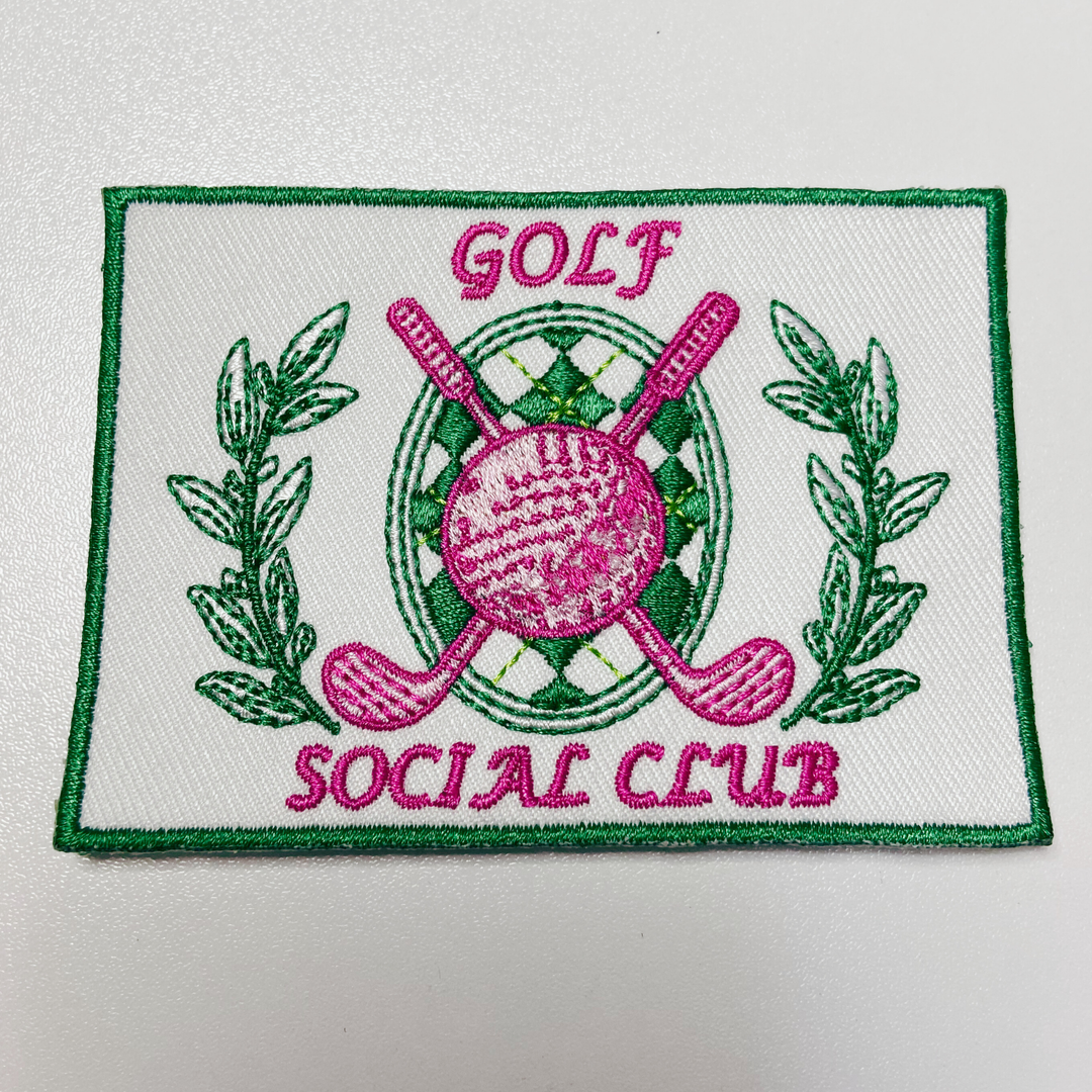 3.5” Golf Social Club   -  Embroidered Hat Patch