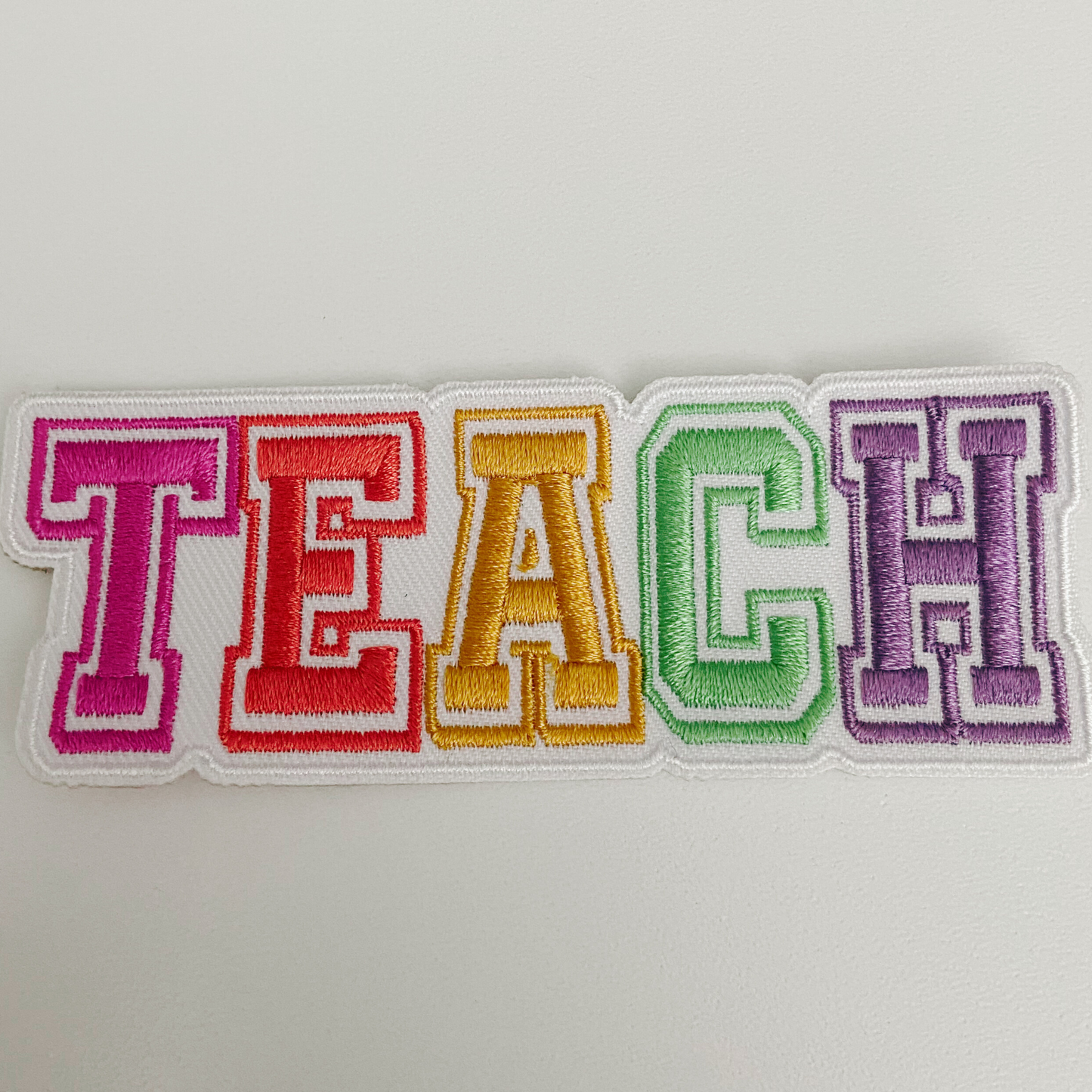 4"  TEACH -  Embroidered Hat Patch