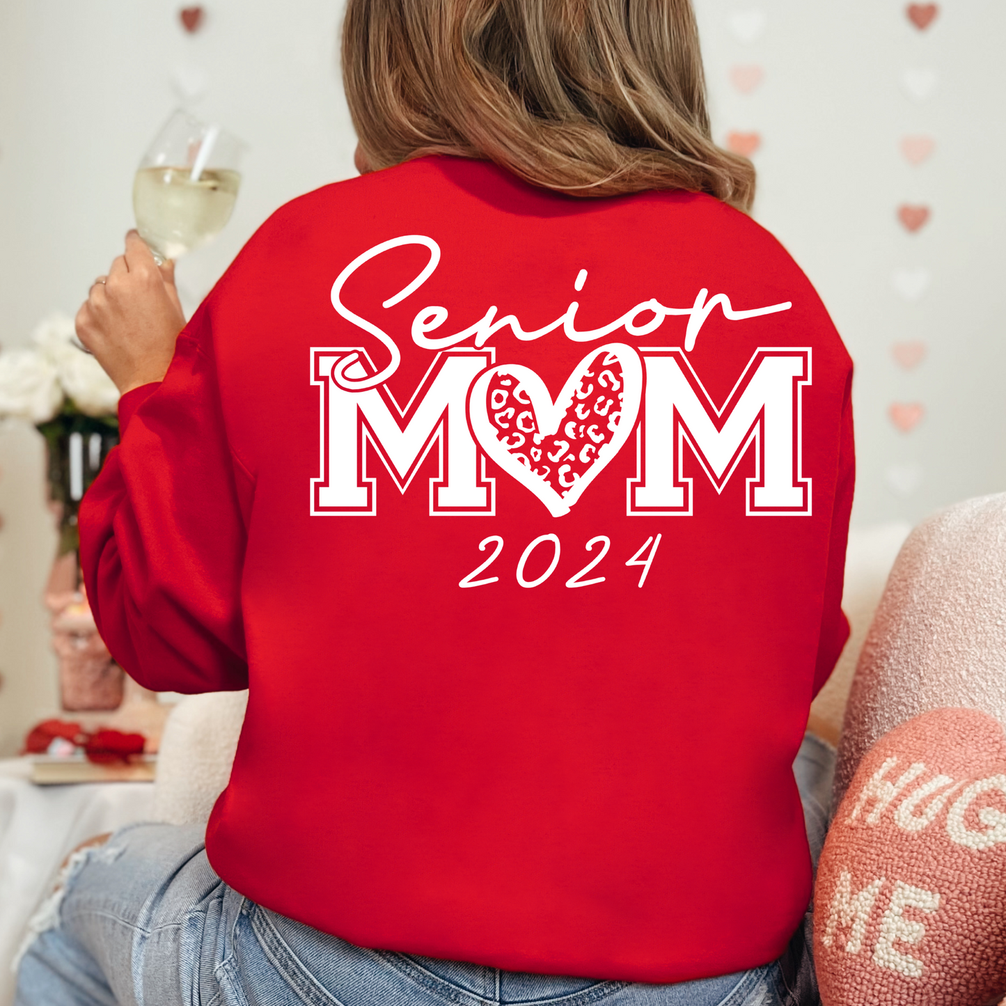 (Shirt not included) Senior Mom - WHITE Screen print Transfer