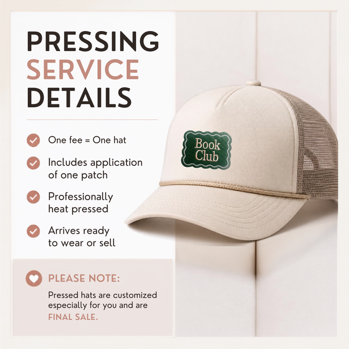 Professional Hat Pressing Service | Add-On Per Hat