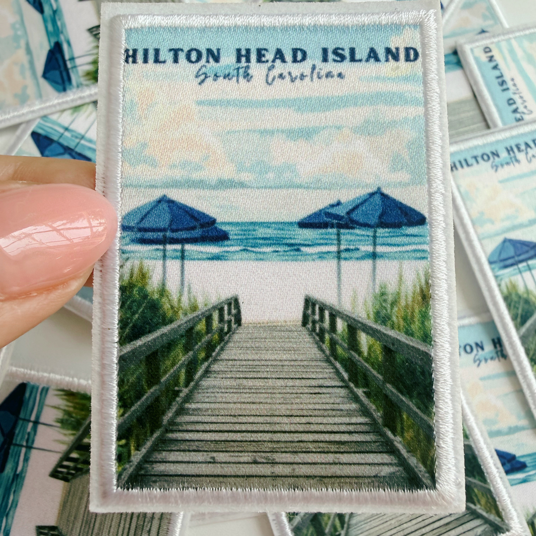 2.5 Hilton Head Island -  Printed + Embroidered Hat Patch