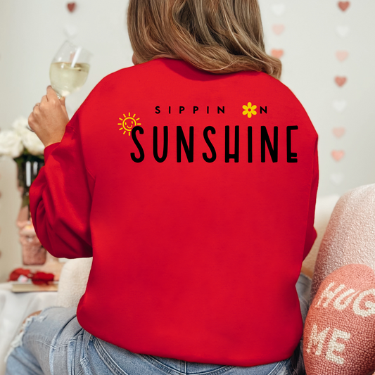 (shirt not included) Sippin on Sun - Matte Clear Film Transfer