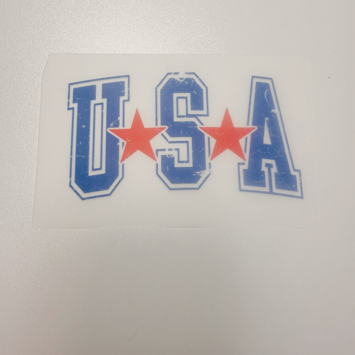 4" USA  - Hat / Pocket Size Transfer  - DTF COLD PEEL