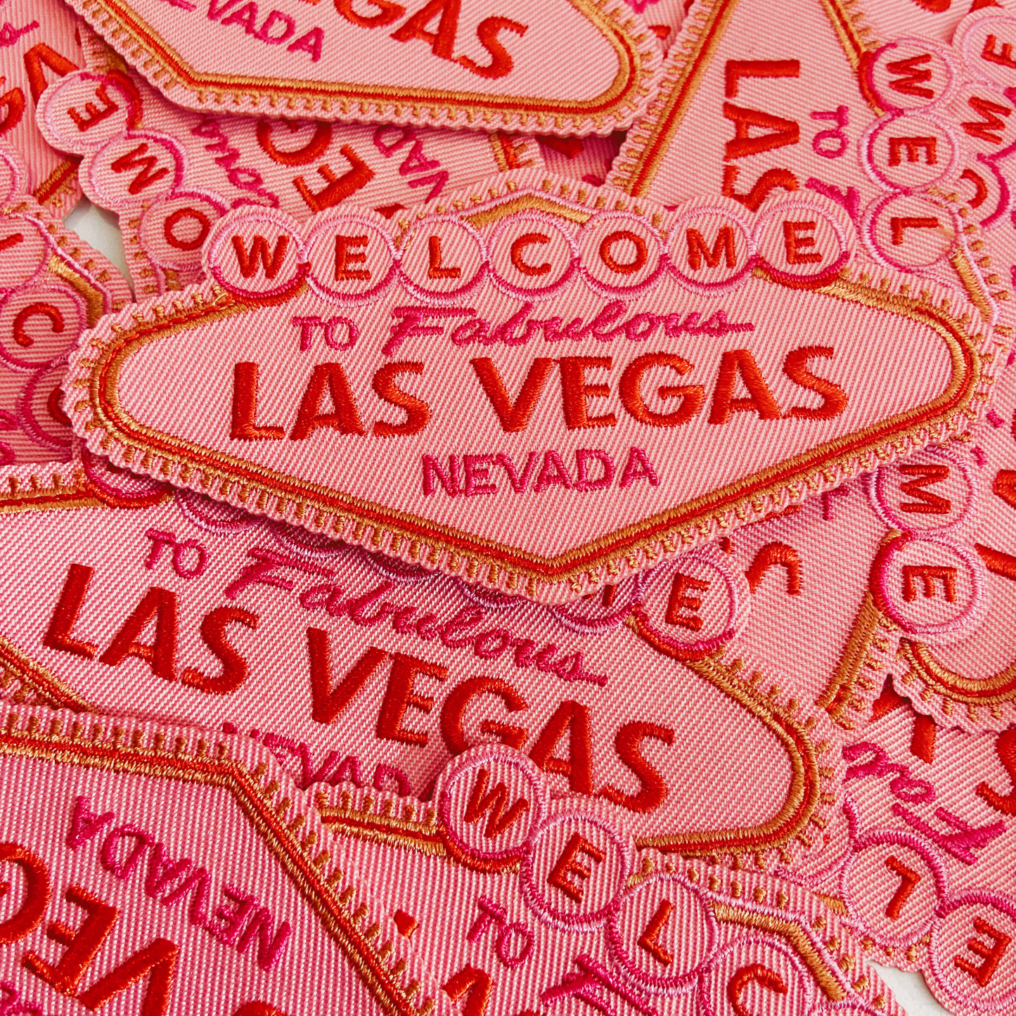 3.5 " Welcome to Fabulous LAS VEGAS -  Embroidered Hat Patch