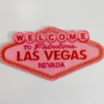 3.5 " Welcome to Fabulous LAS VEGAS -  Embroidered Hat Patch