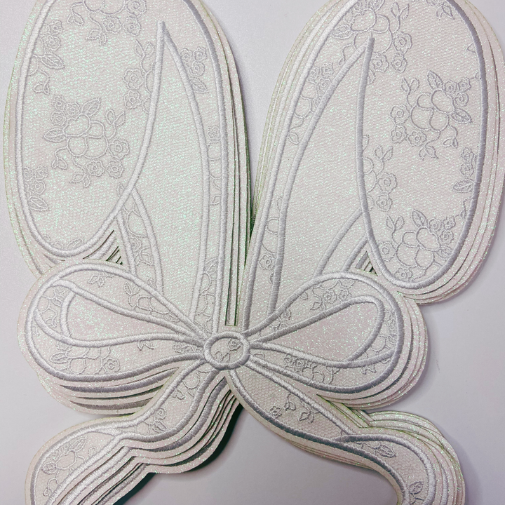 Bunny ears w Sparkle Lace Detail  - Embroidered  Patch