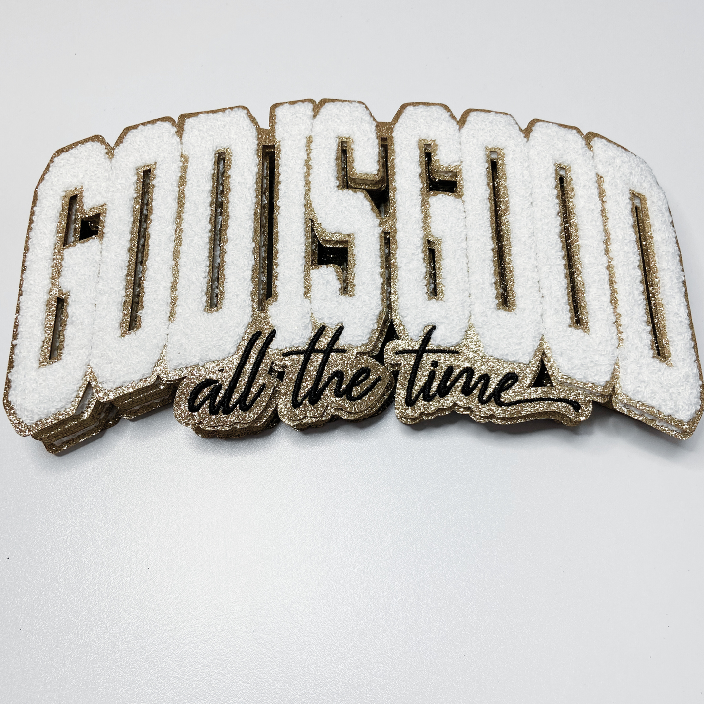 10.5 ” God Is Good all the time - Chenille Patch