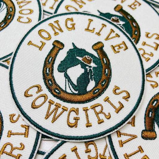 3" Long Live Cowgirls - Embroidered Hat Patch