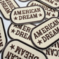 3"  American Dream -  Embroidered Hat Patch