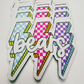 4.25" BEARS w lightning -  WOVEN  Patch
