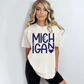 (shirt not included) Michigan Heart in Navy Blue -  Screen print Transfer