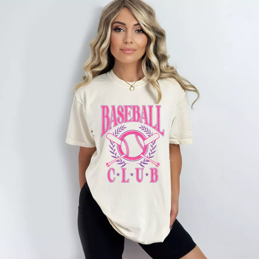 (shirt not included) Baseball Club  - Clear Film Transfer