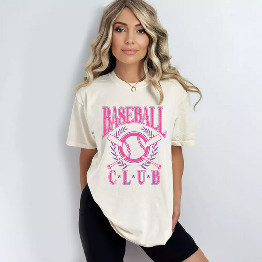 (shirt not included) Baseball Club - Clear Film Transfer