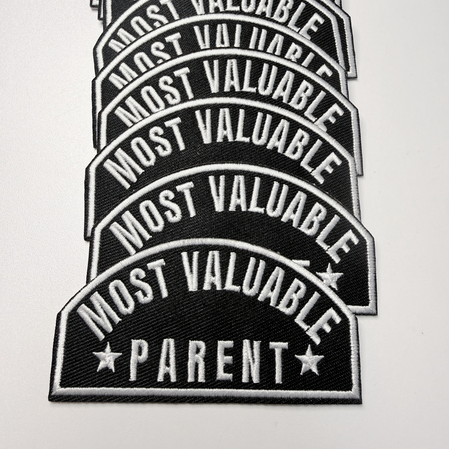 3.5" Most Valuable Parent -  Embroidered Hat Patch