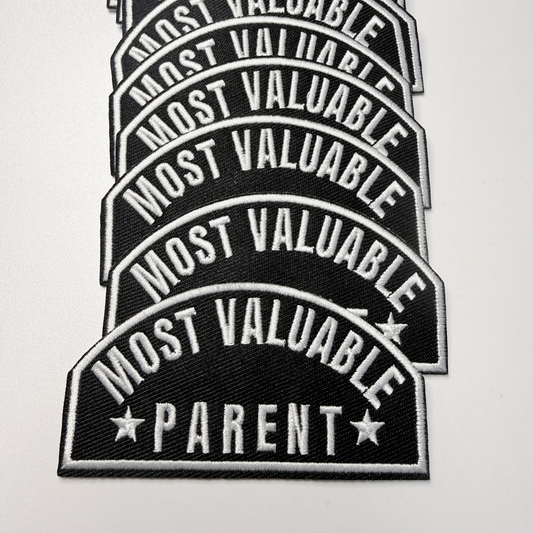 3.5" Most Valuable Parent -  Embroidered Hat Patch