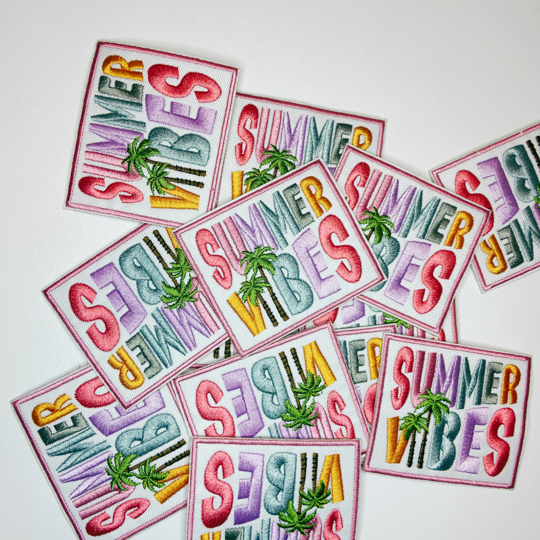 3" Summer Vibes  -  Embroidered Hat Patch