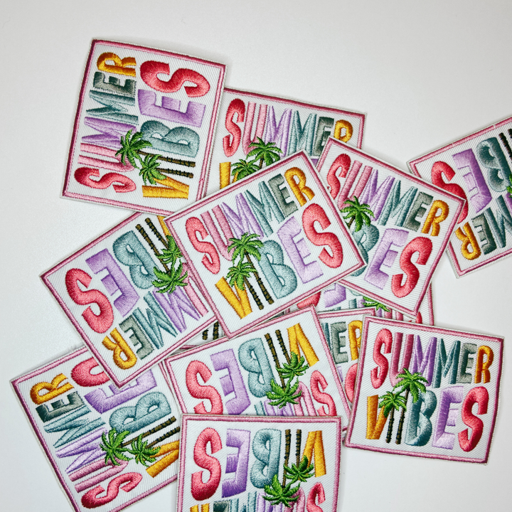 3" Summer Vibes  -  Embroidered Hat Patch