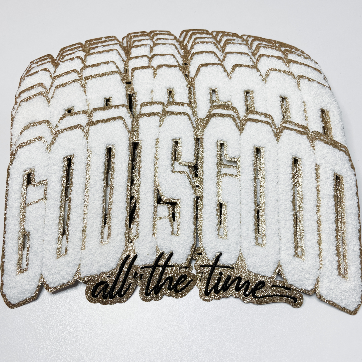 10.5 ” God Is Good all the time - Chenille Patch