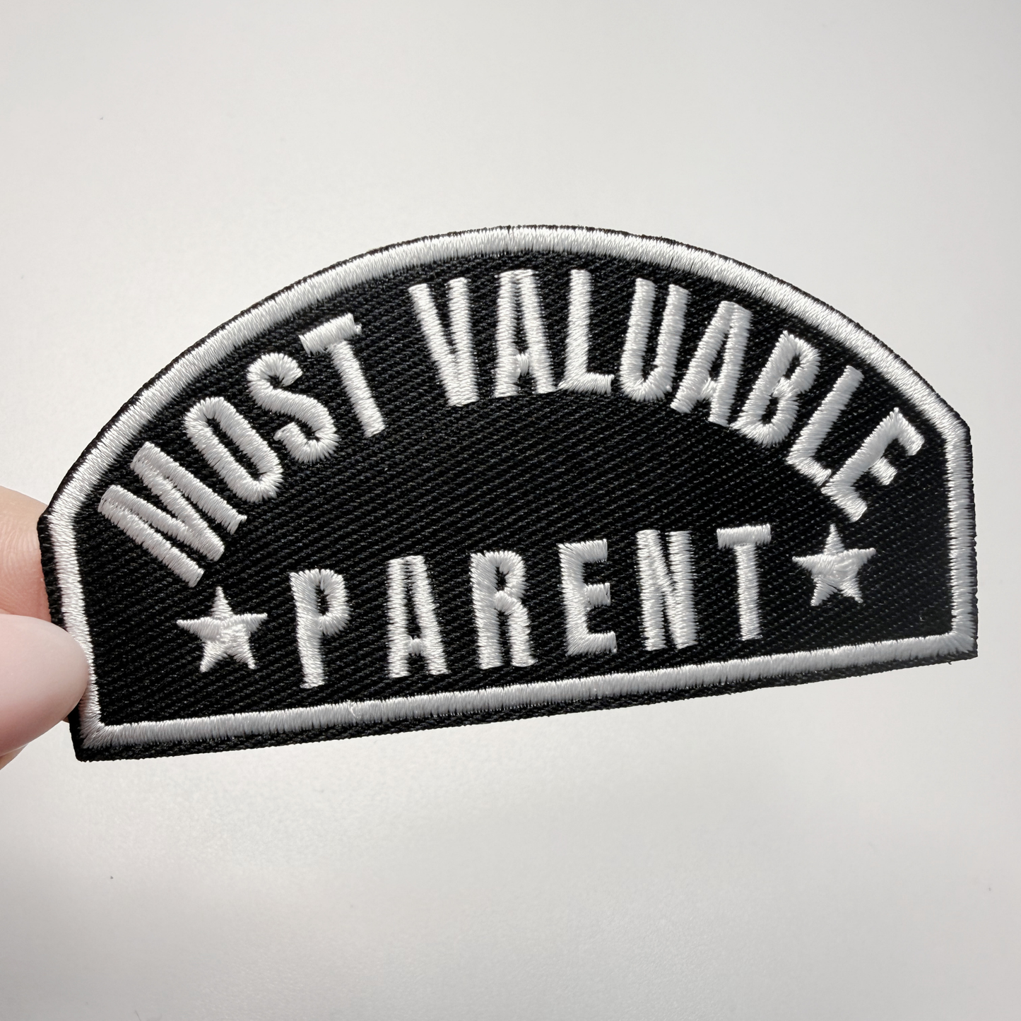 3.5" Most Valuable Parent -  Embroidered Hat Patch