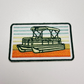 3” Pontoon Boat  -  Embroidered Hat Patch