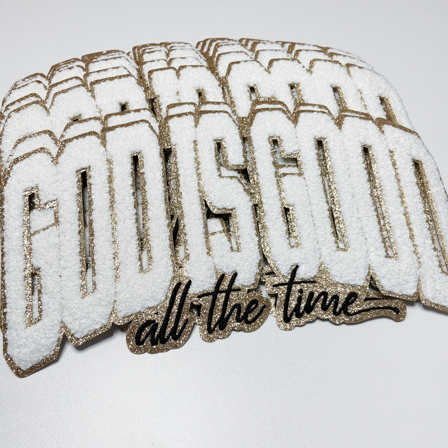 10.5 ” God Is Good all the time - Chenille Patch