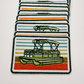 3” Pontoon Boat  -  Embroidered Hat Patch