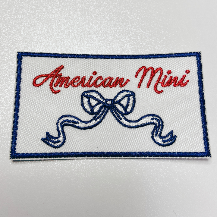 American Mama or American Mini  -  Embroidered hat Patch