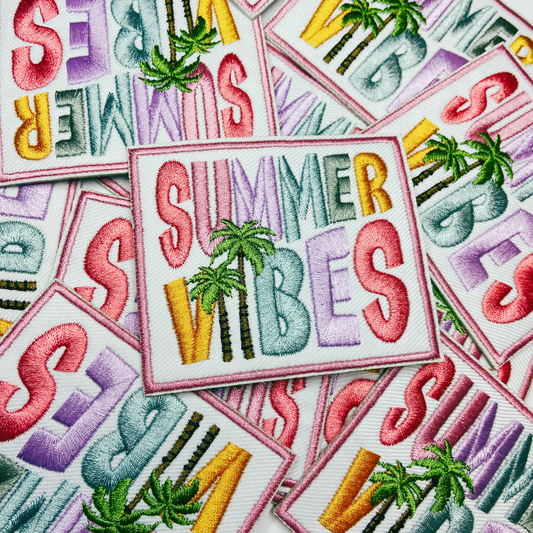 3" Summer Vibes - Embroidered Hat Patch