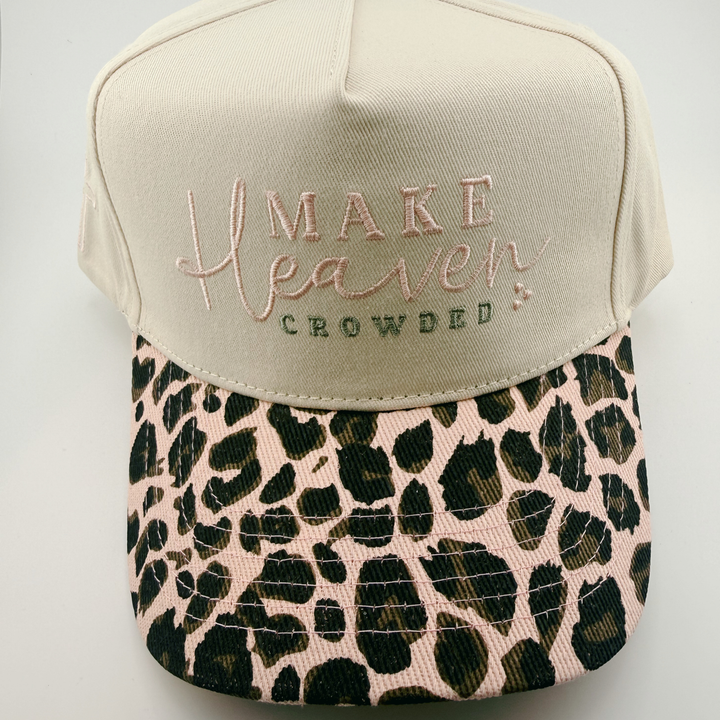 TEELUX - Cotton Structured Hat  -  SNAP BACK - MAKE HEAVEN CROWDED ( choice of color)