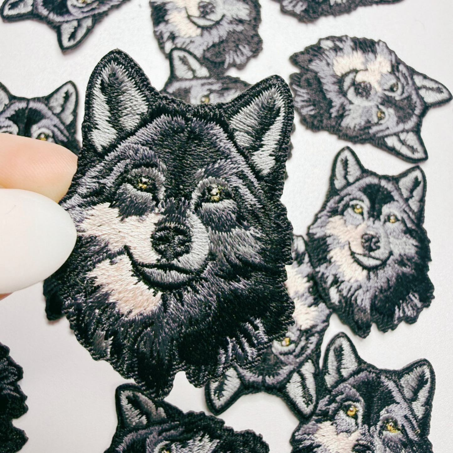 2" WOLF -  Embroidered Hat Patch