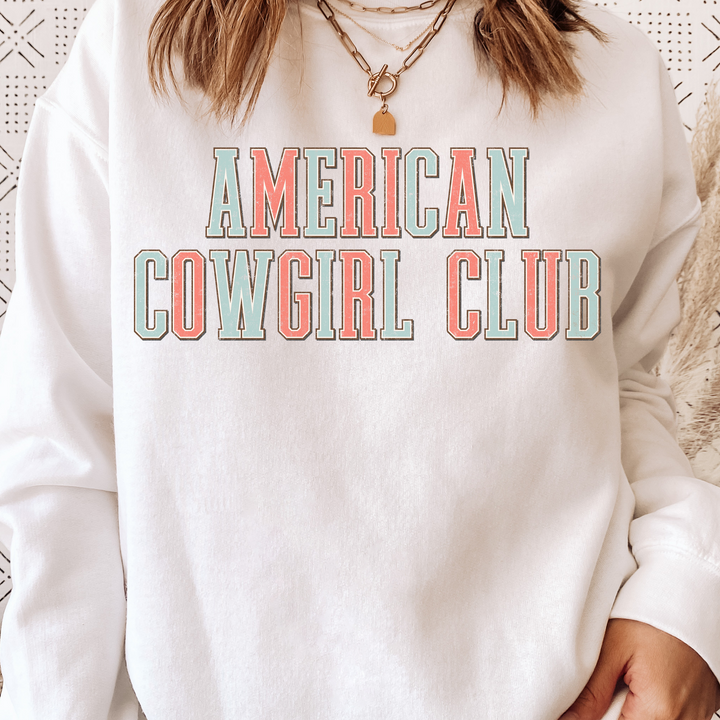 (shirt not included) American Cowgirl Club -  DTF ( HOT PEEL)