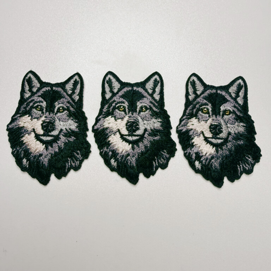 2" WOLF -  Embroidered Hat Patch