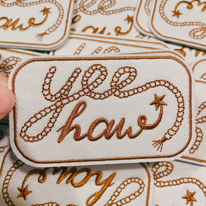 3" Yee Haw -  Embroidered Hat Patch